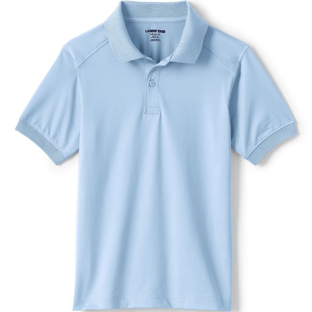 Lands' End School Uniform Rapid Dry Polo, Boy, Blue, NWT